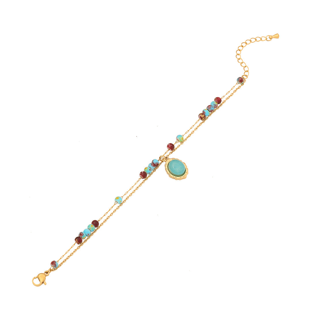 Bracciale da donna vintage in acciaio inossidabile placcato, a forma di cuore e con dettaglio a fiocco
