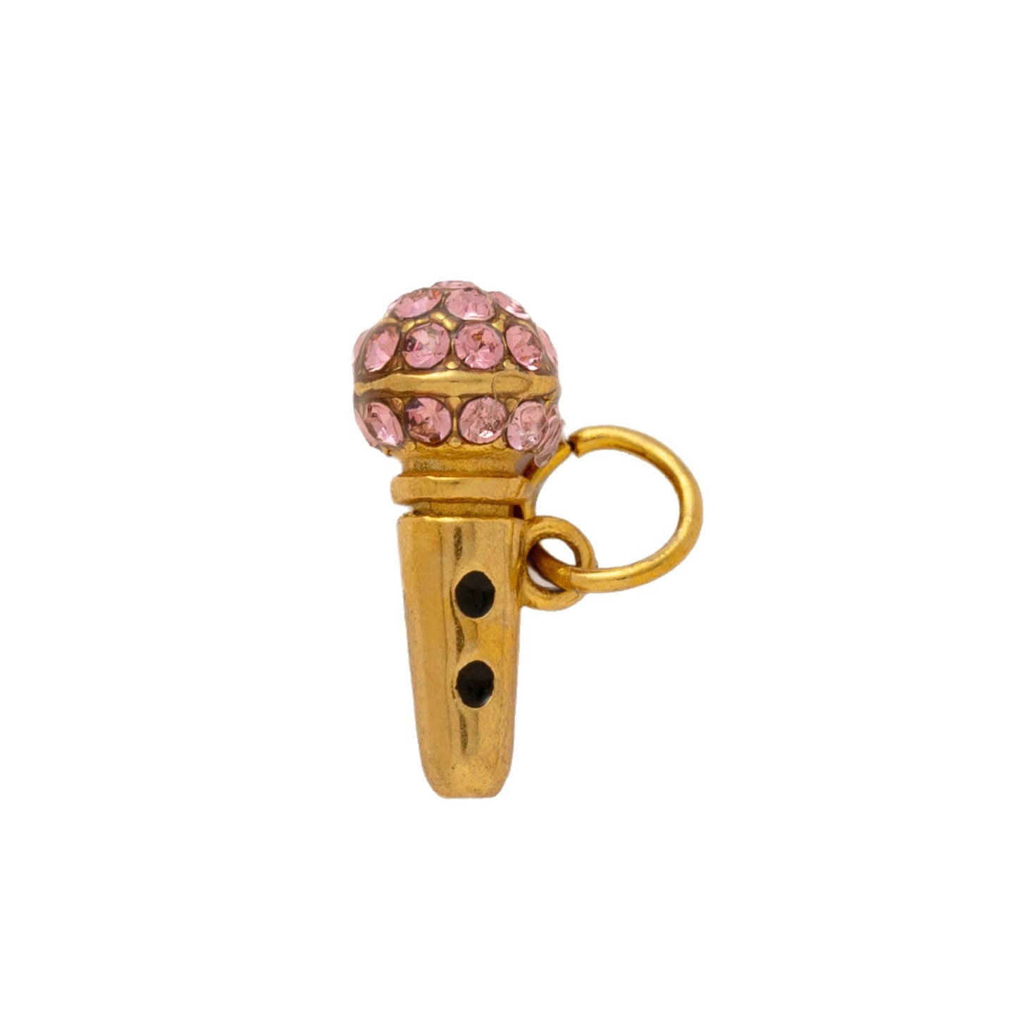 Ciondolo con Barretta in Acciaio Inox Placcato Oro 18K PVD con Scarpette da Ballo Geometriche Vintage