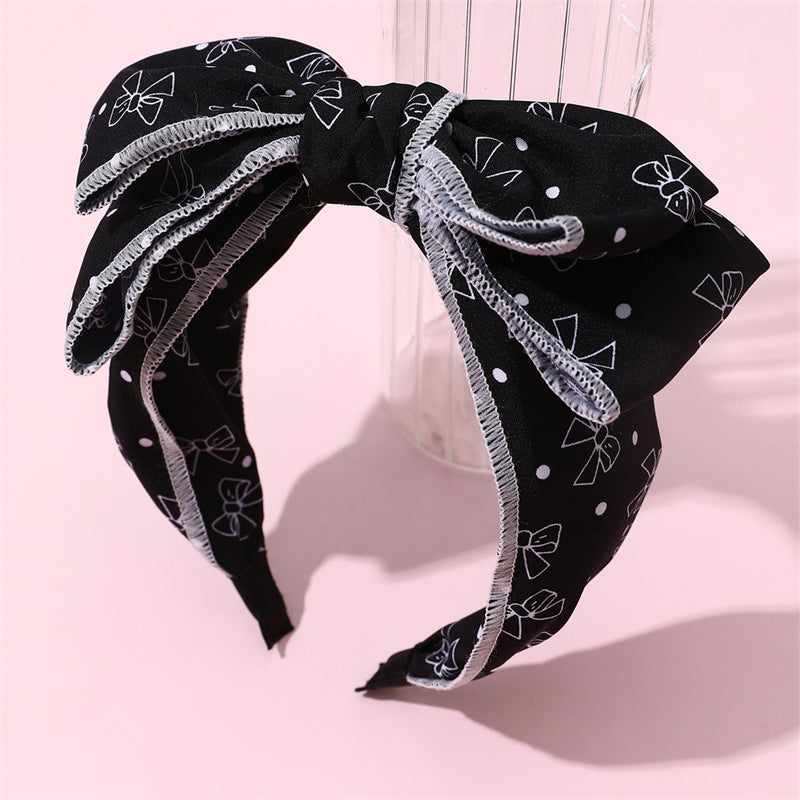 Minimalist Pink Bow Fabric Headband for Girls Summer Children's Hair Accessory Princess Style