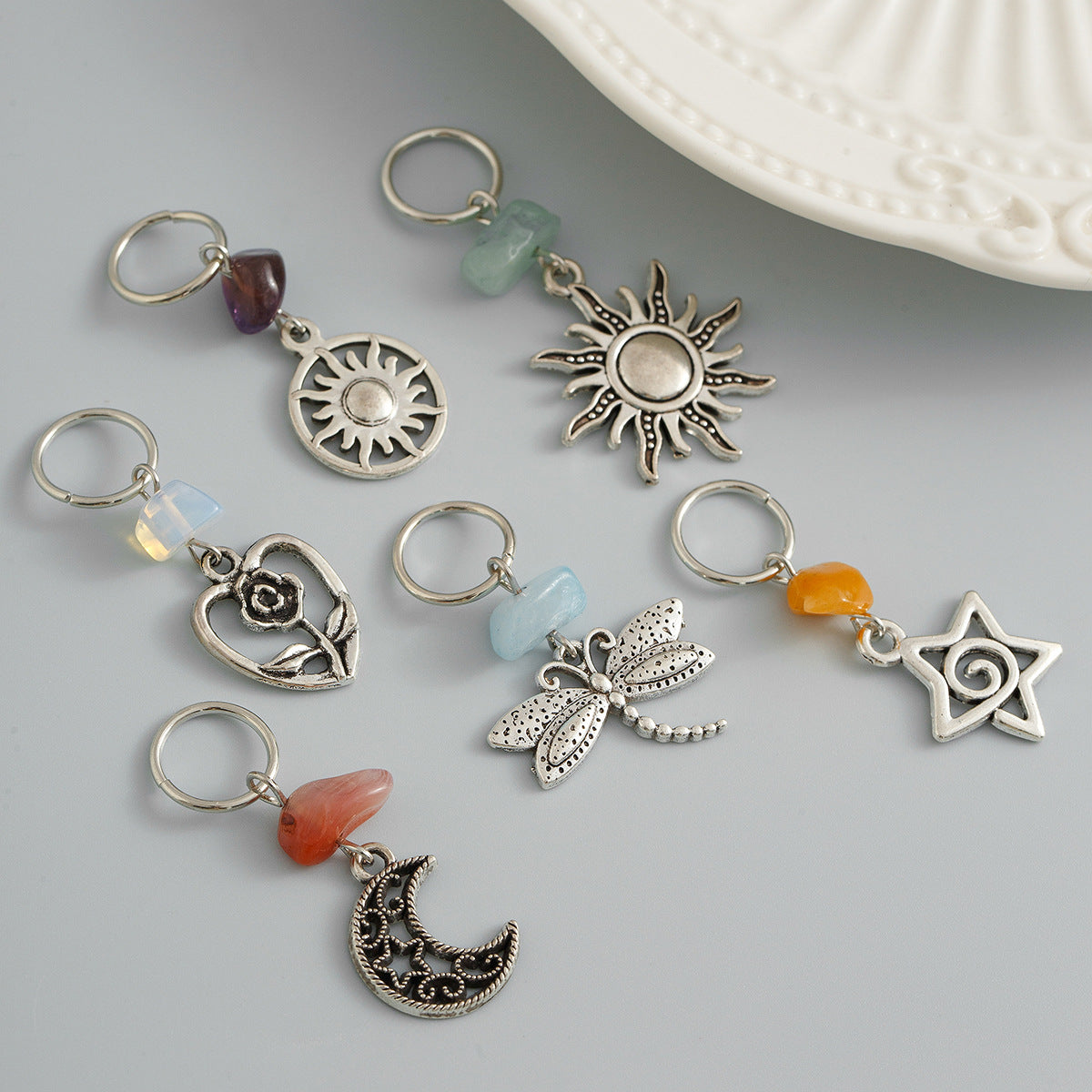 Hip-hop Plated Alloy Hair Clip with Star and Crown Design for Women