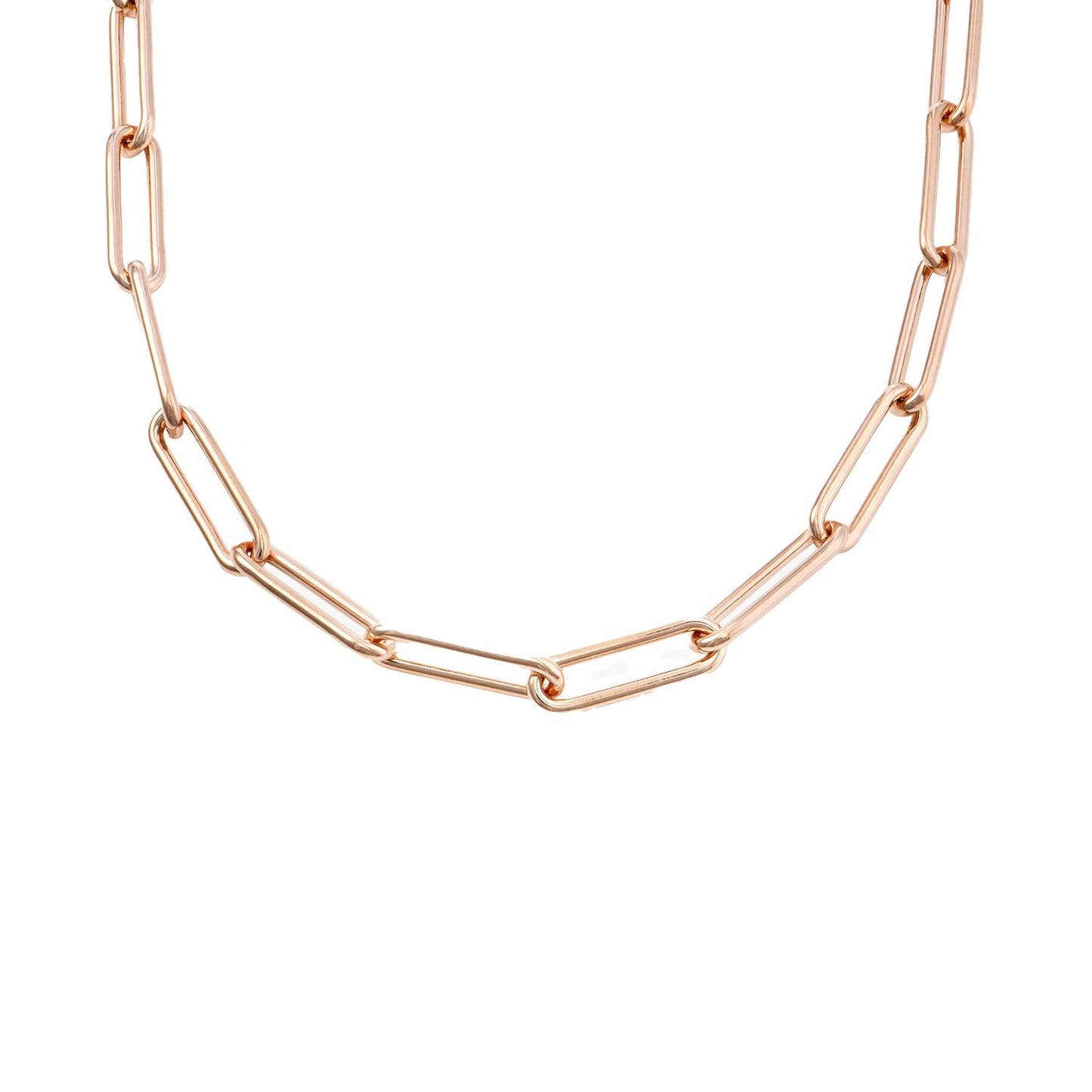 Punk Hip-hop Geometric Rose Gold Plated Titanium Steel Bracelet for Women