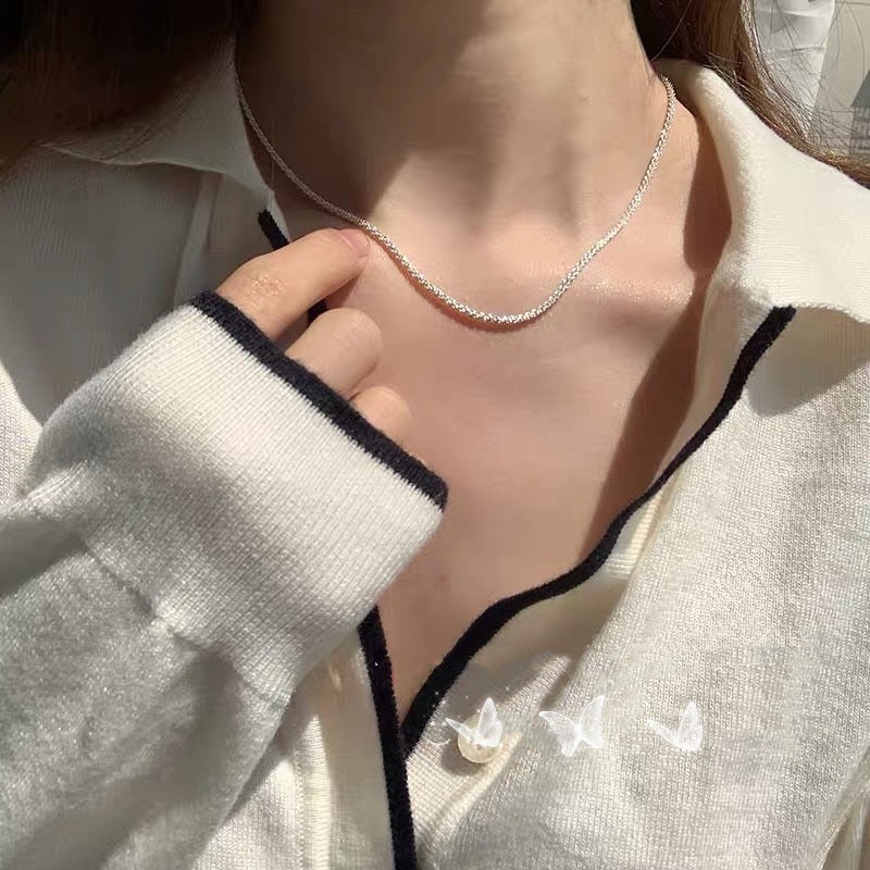Collana a Pendente Minimalista a Stella per Donna e Uomo in Acciaio al Titanio con Finitura Placcata