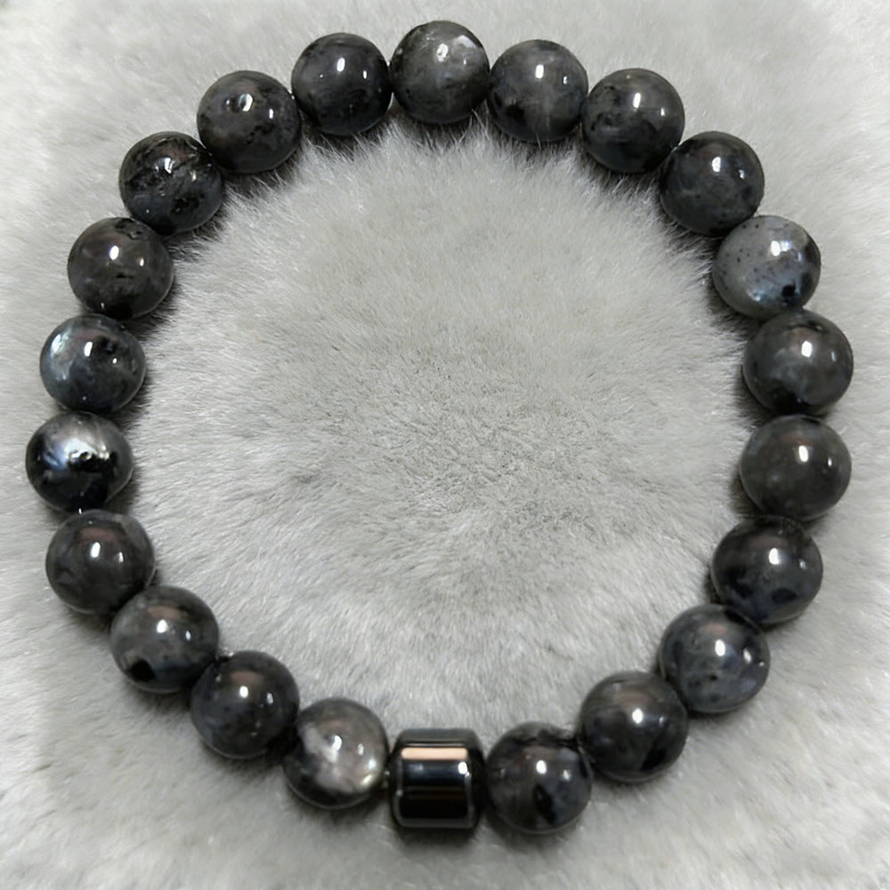 Handmade Geometric Round Synthetic Stone Beaded Bracelet Unisex