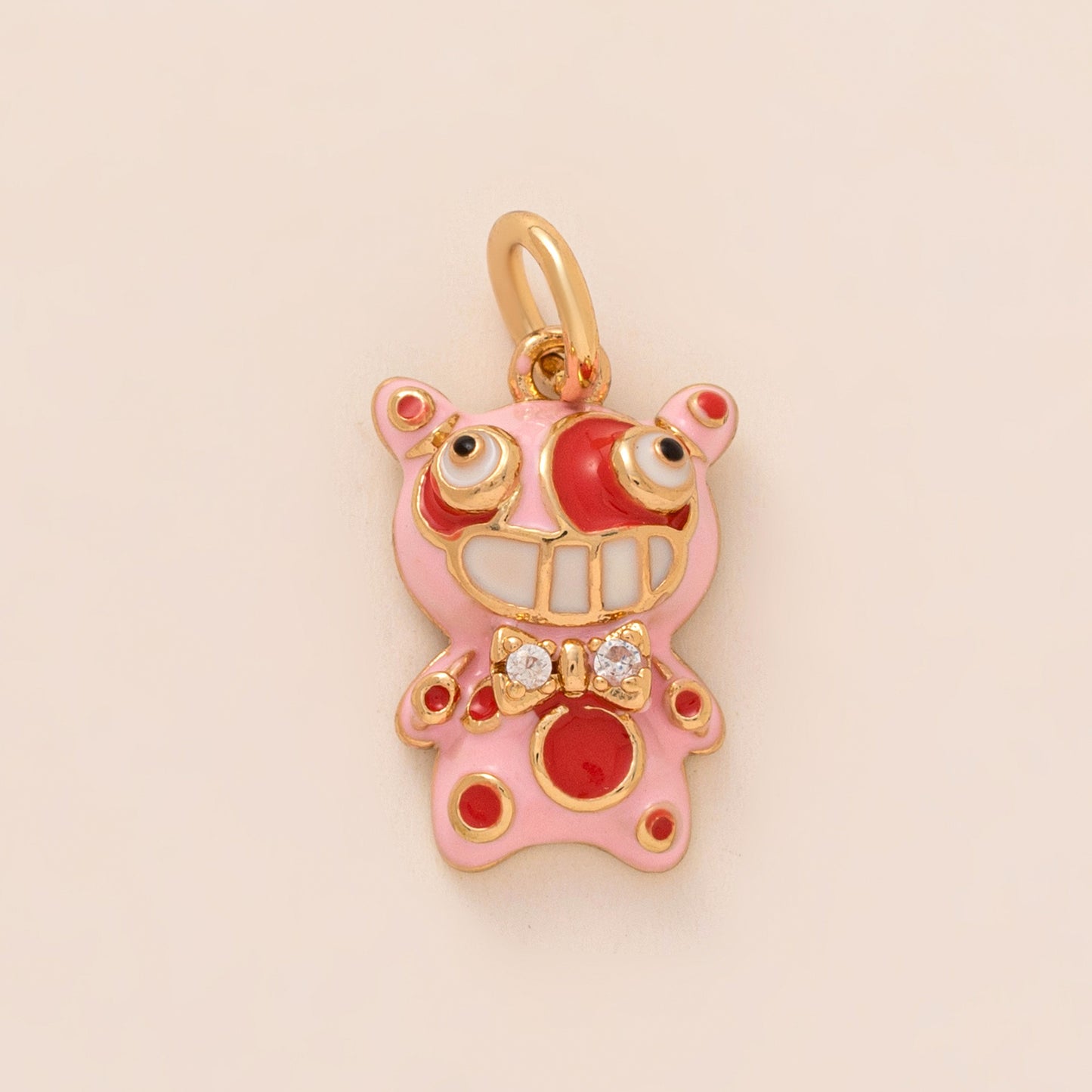 Sweet Gold Plated Brass Heart Geometric DIY Charm Bar Corn Chain Necklace Unisex 9g