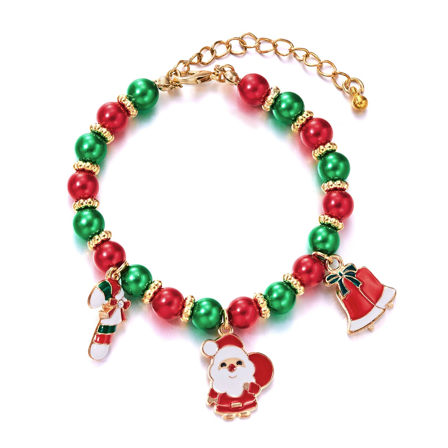 Bracciale natalizio artigianale regolabile con ciondoli a forma di Babbo Natale e fiocco di neve, bracciale geometrico in lega per uomo e donna, regalo di festa