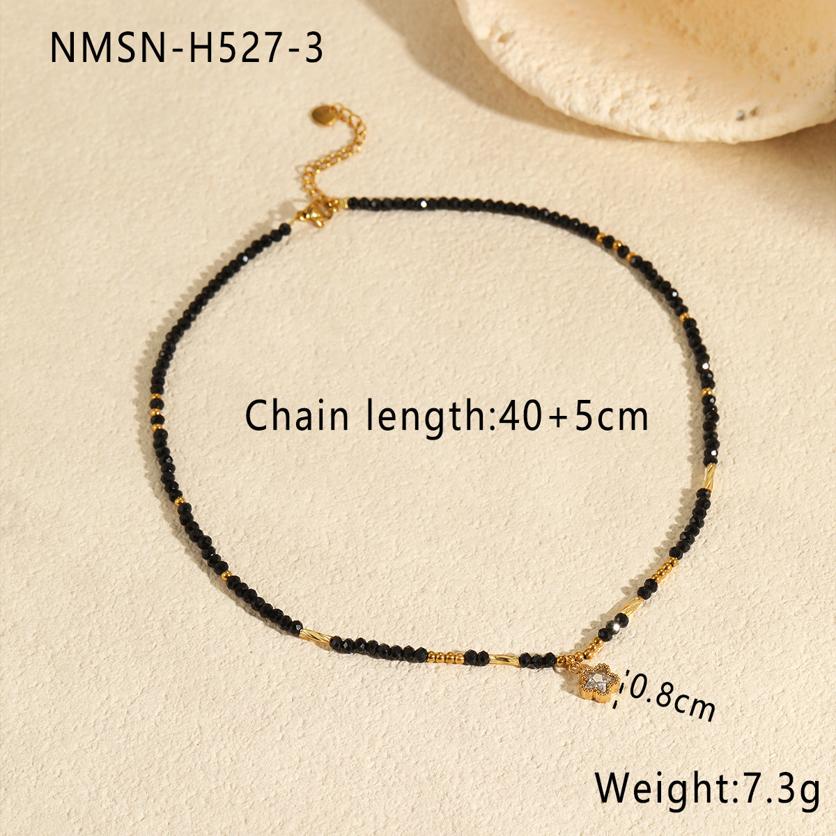 Collar de acero inoxidable con forma de estrella a la moda para mujer, colgante geométrico de lujo ligero con acabado chapado en cadena estándar