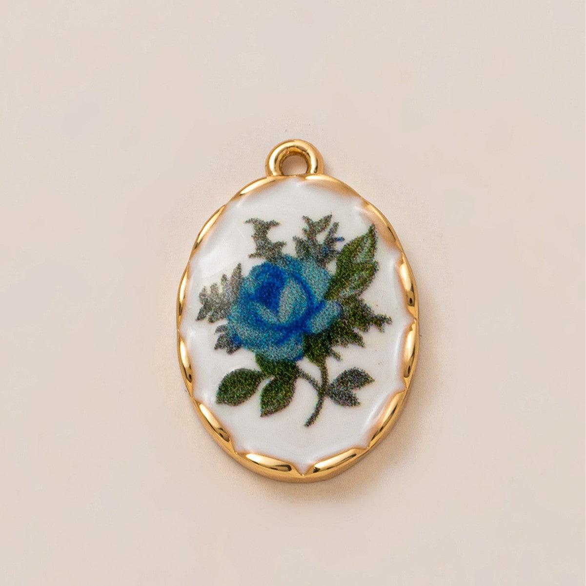 Luxury 18K Gold Plated Brass Pendant with Gemstone Inlay Geometric Fish Clover Heart Design