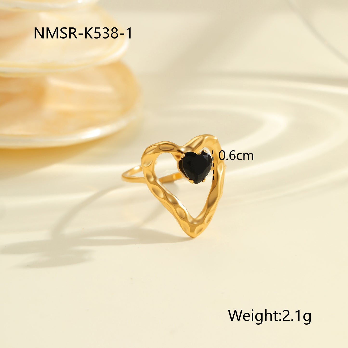 Anillo de acero titanio geométrico minimalista con incrustaciones de diamantes de imitación, banda abierta ajustable para mujer