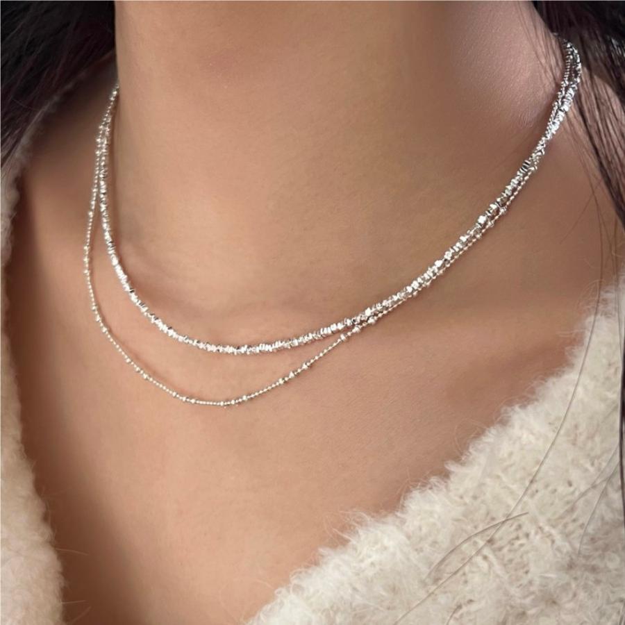 Minimalist Round Bead Pendant Necklace in 925 Sterling Silver with Geometric and Doll Motif Accents