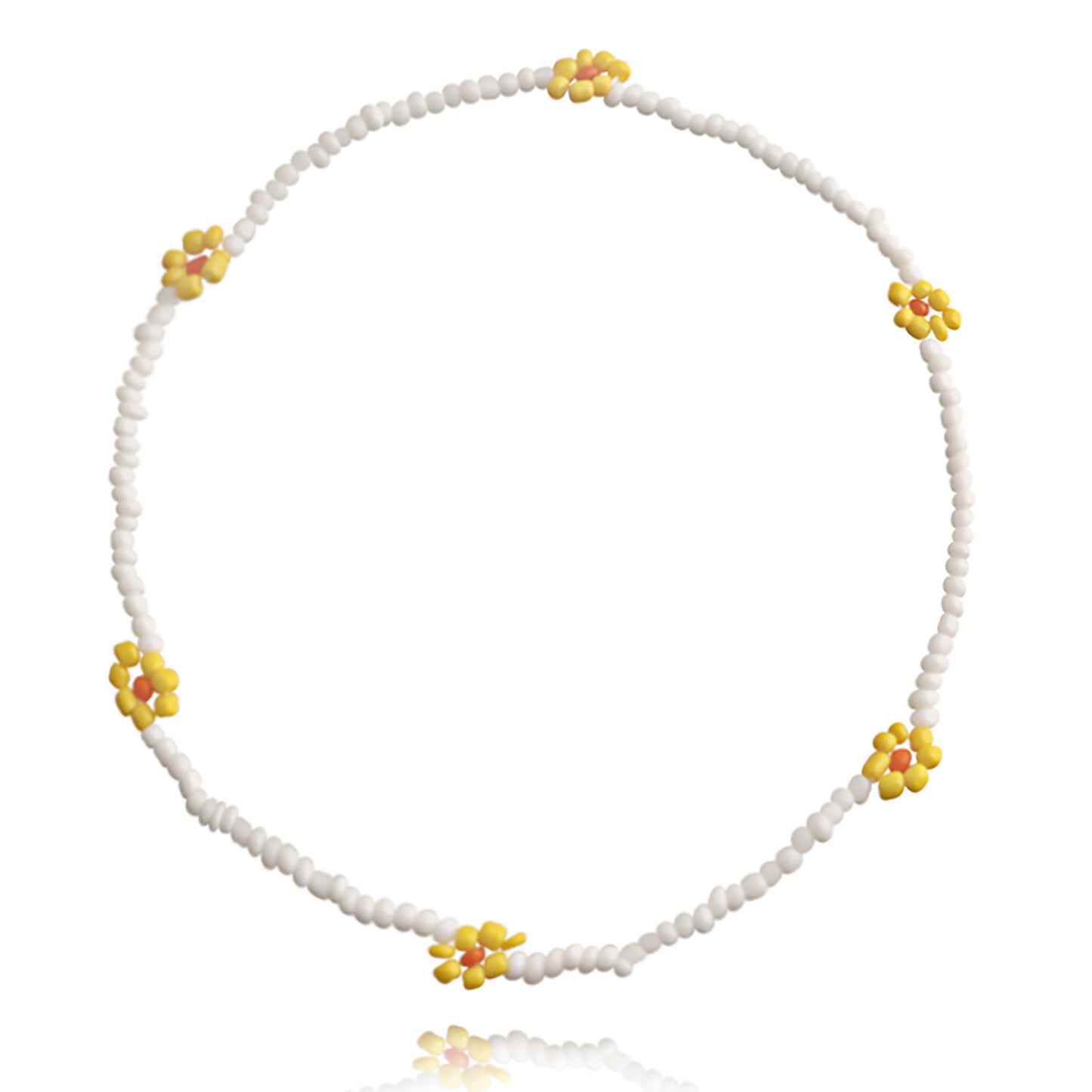 Colorful Beaded Ethnic Necklace with Geometric Design Alloy Pendant on Elastic Cord for Women