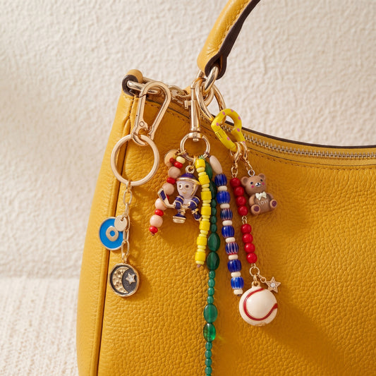 Minimalist Casual Geometric Heart Teardrop Plated Alloy Bag Charm