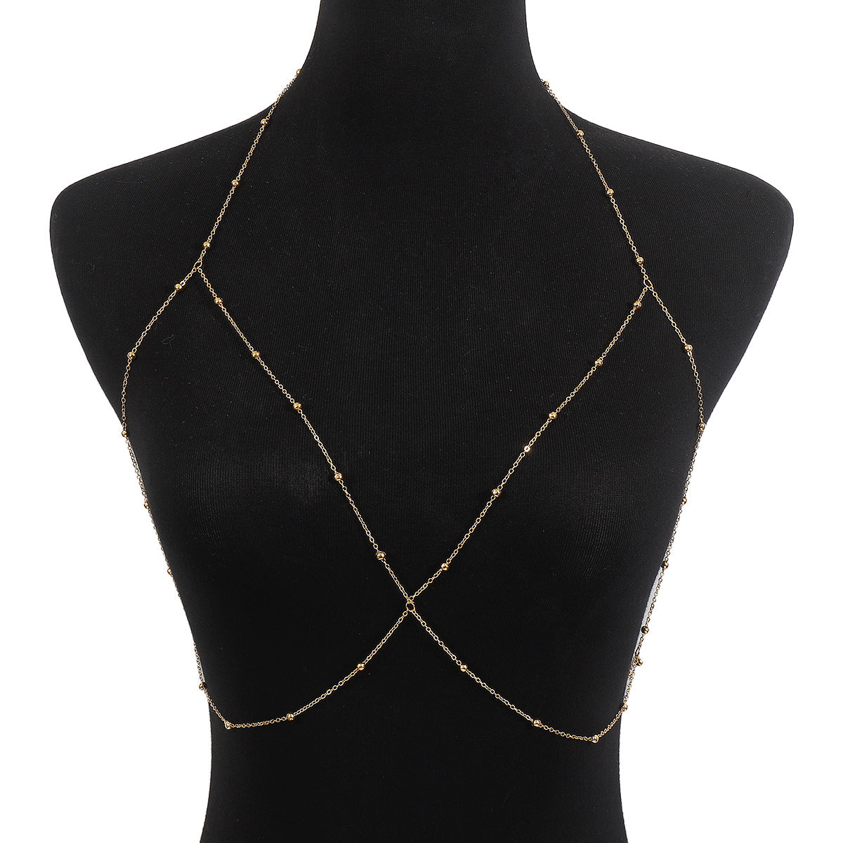 Catena corporea geometrica sexy da donna con perline di ferro galvanizzate, gioielli casual da spiaggia