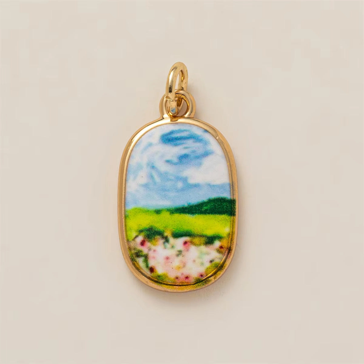 Minimalist Floral Pattern Brass PVD Plated DIY Charm Bar