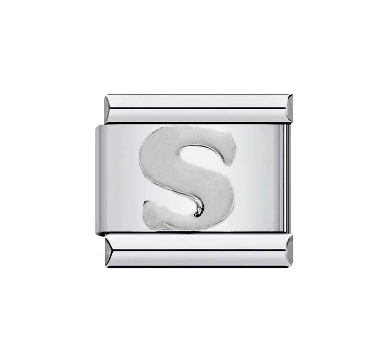 Minimalist Letter Stainless Steel Plating Charm Bar