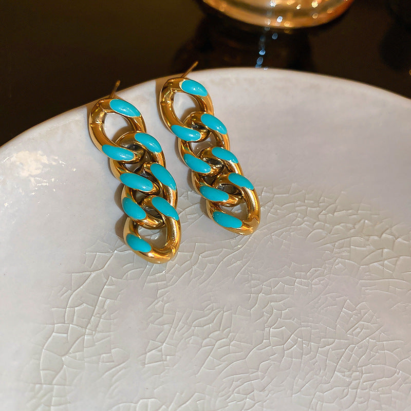 Orecchini pendenti da donna con perle, conchiglie, design geometrico e stile vintage, placcati in oro