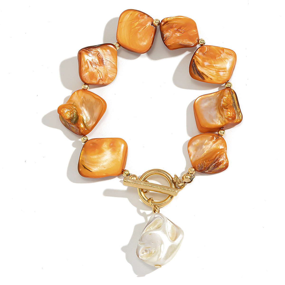 Sweet Geometric Star Shell Alloy Plated Necklace for Women