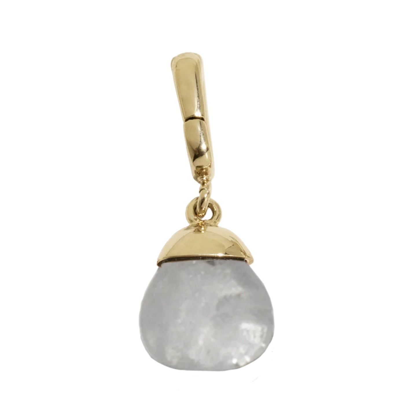 Colorful Birthstone Cubic Zirconia Teardrop Plated Stainless Steel Necklace