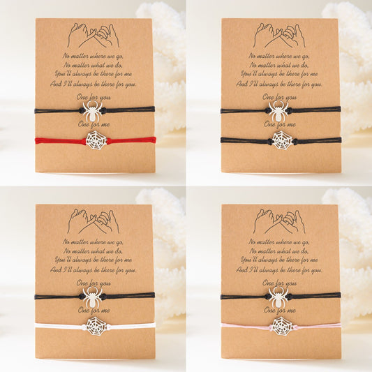 Minimalist Spider Pendant Necklace Alloy Electroplated Halloween-Themed Creative Accessory for Couples and Friends