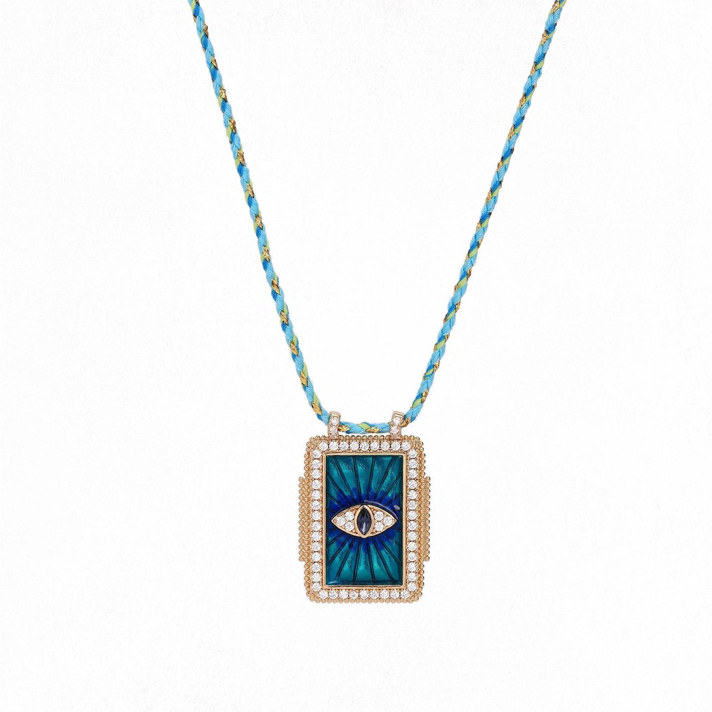 Bohemian Style Vintage Sun Moon and Evil Eye Pendant Necklace for Women with Copper Heart Charm and Star Motifs on Standard Chain