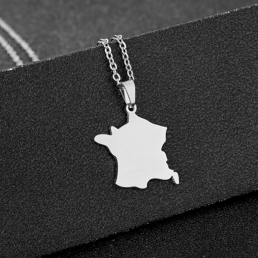 Collar de Acero Inoxidable Minimalista Geométrico con Acabado Chapado para Unisex, Estilo Cadena al Cuello