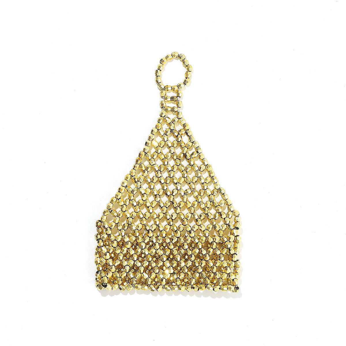 Pulsera geométrica de malla hueca, dulce y atrevida, para mujer con cuentas de plástico y diseño elástico.