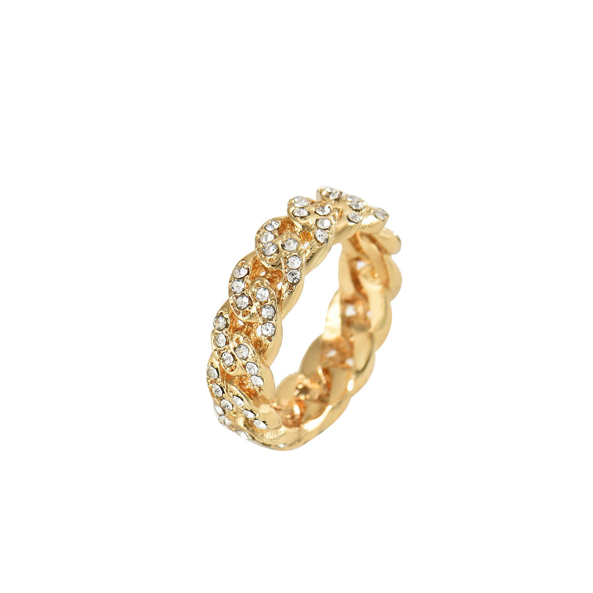 Anillo Minimalista Geométrico de Aleación de Zinc con Incrustaciones de Pedrería para Mujer, de Moda, para la Oficina, Apilable, para Dedo Índice