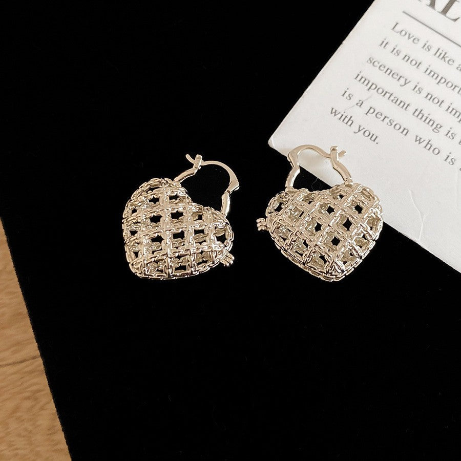 Aretes Geométricos Minimalistas de Cobre con Acabado Chapado para Mujer Pendientes Modernos y Versátiles