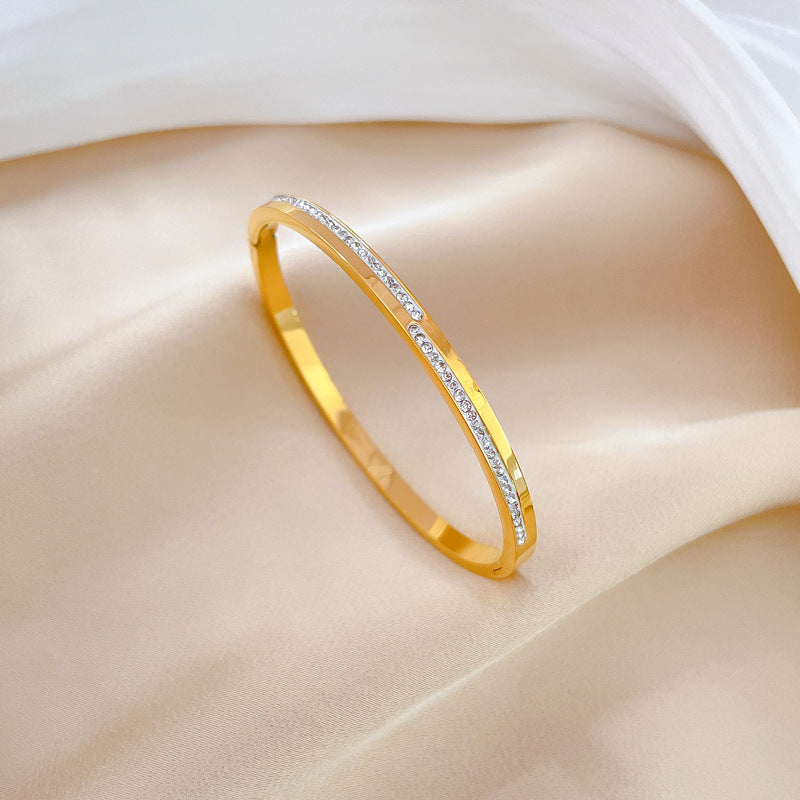 Vintage Minimalist Retro Ethnic National Style Titanium Steel Bracelet