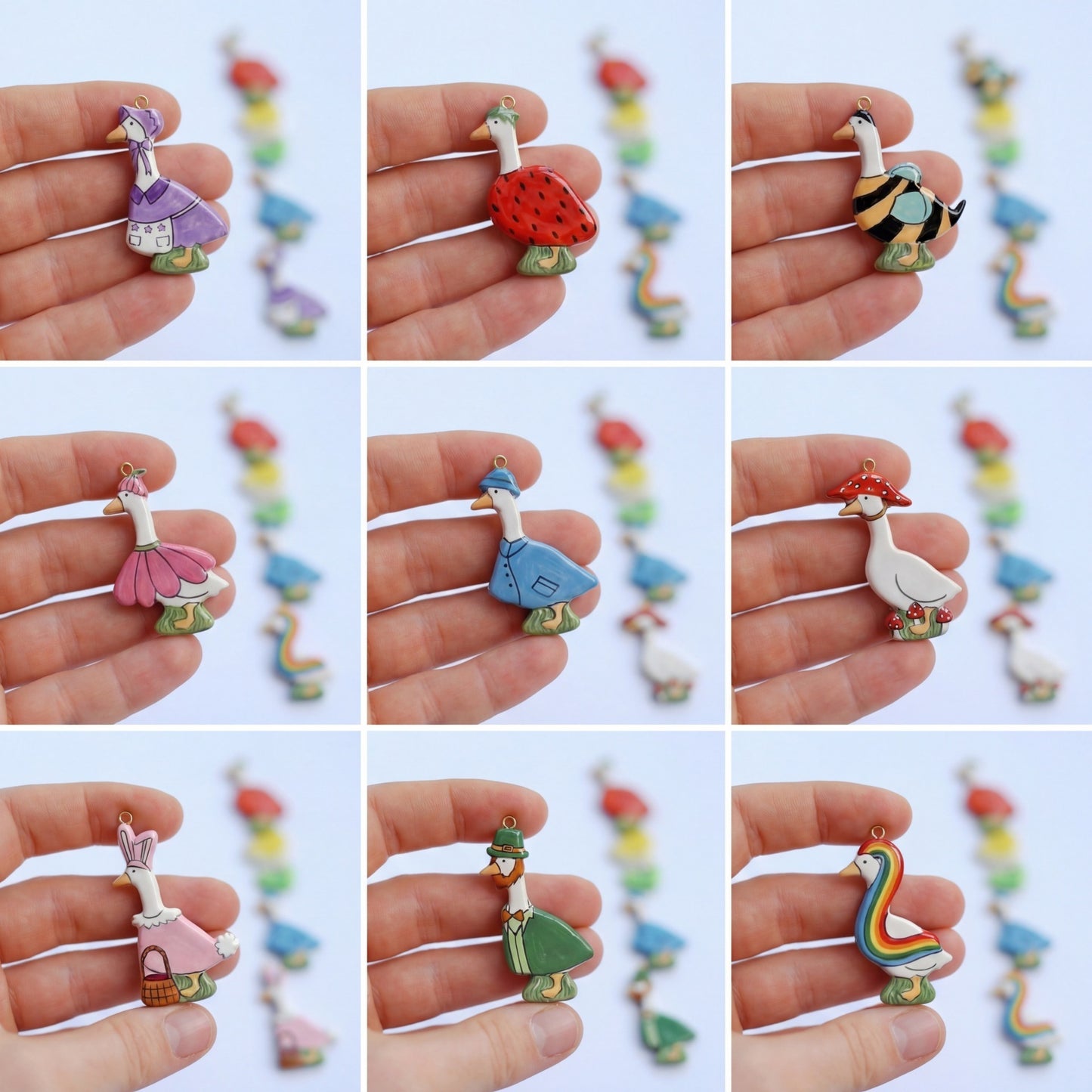 Sweet Cartoon Animal Stainless Steel 18K Gold Plated PVD Charm Bar