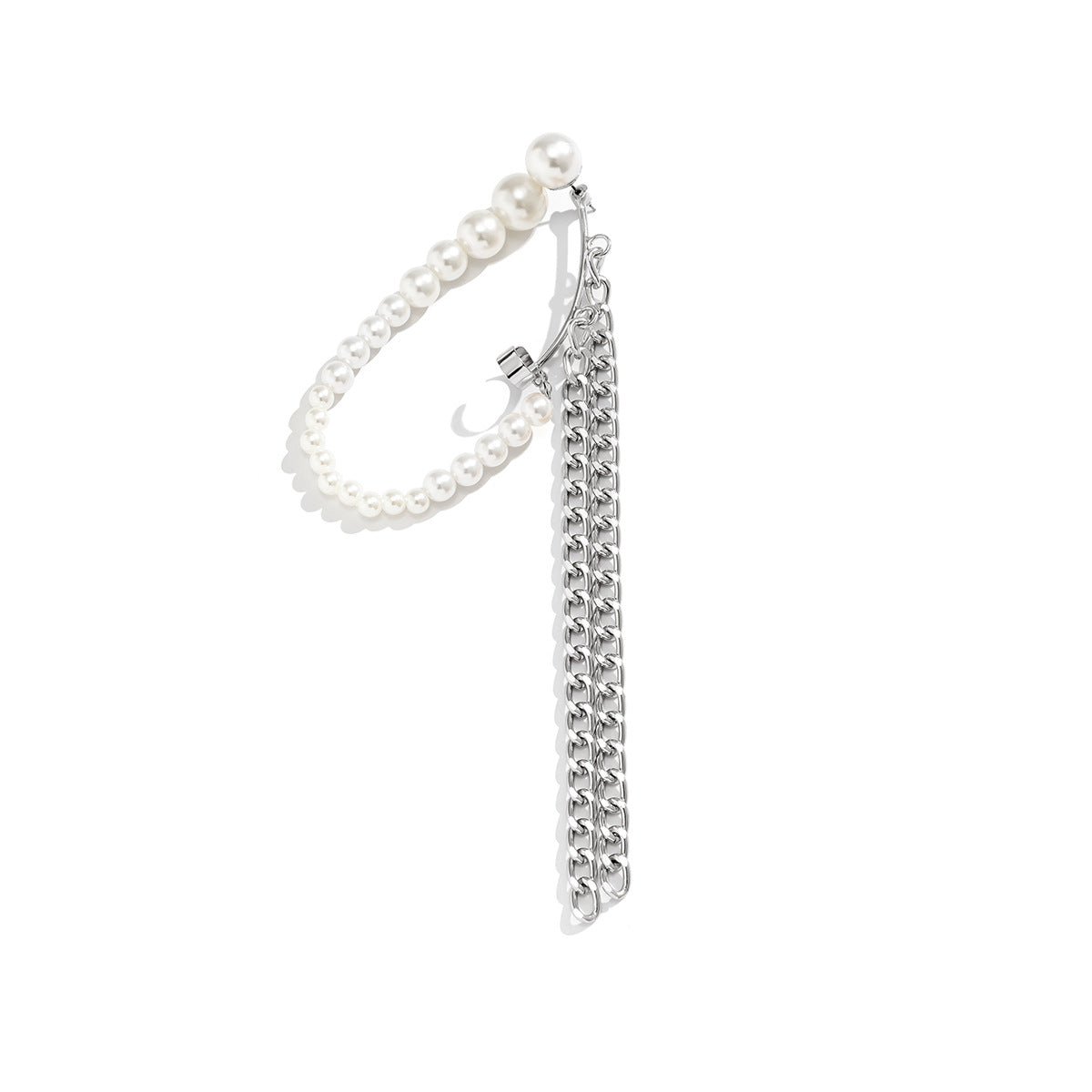 Orecchini in Metallo Elettroplaccato Stile Geometrico con Nappe e Catene per Donna