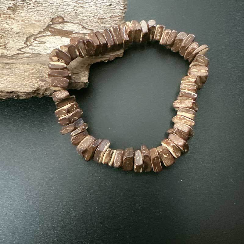 Vintage Minimalist Geometric Round Wood Bracelet Unisex