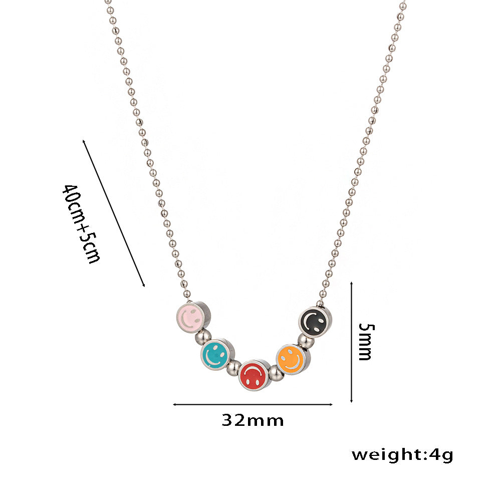 Minimalist Geometric Titanium Steel Necklace for Women with Gold Plating Locket Chain Fashion Accessory