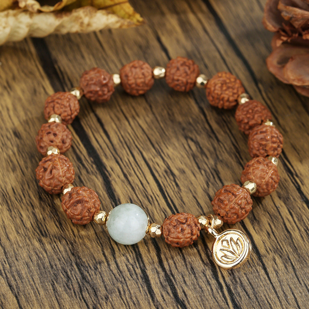Geometric Round Wood Beaded Bracelet DIY Charm Bar Unisex