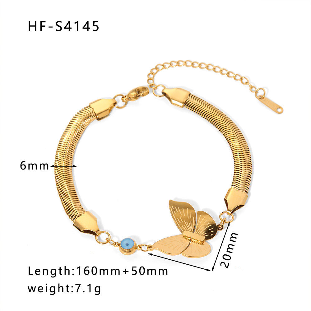 Minimalist Heart-Shaped Pearl Pendant Bracelet for Women with Titanium Steel Chain and Zircon Inlay