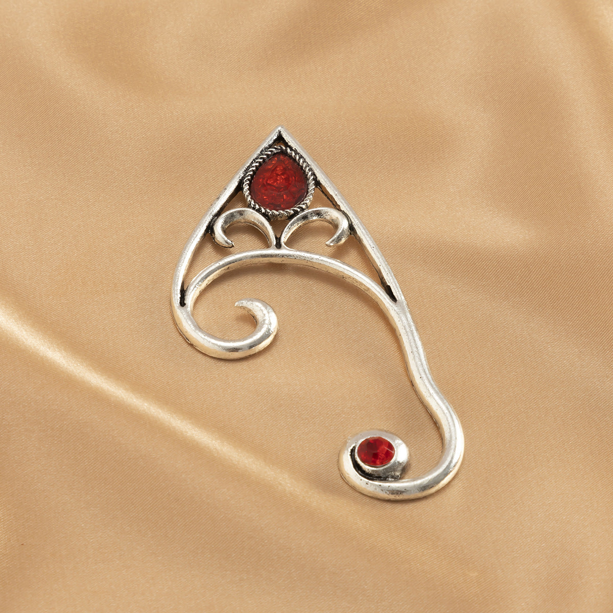 Vintage Bohemian Ethnic Geometric Letter Alloy Ear Cuff Earrings for Women