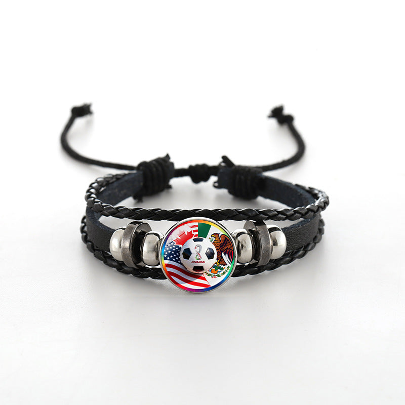 Unisex Leather Bracelet Fashion Casual Woven Bangle