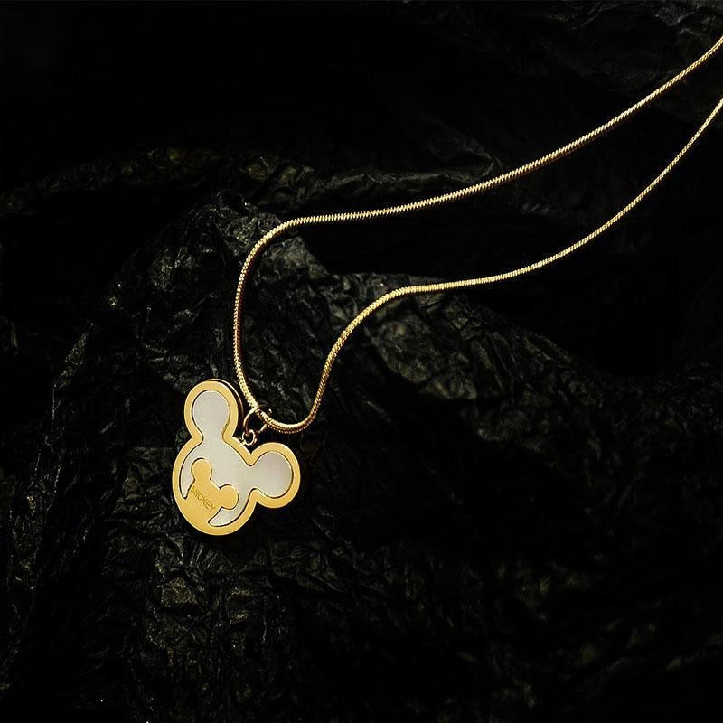 Classic Minimalist Cartoon Titanium Steel Plated Necklace for Unisex