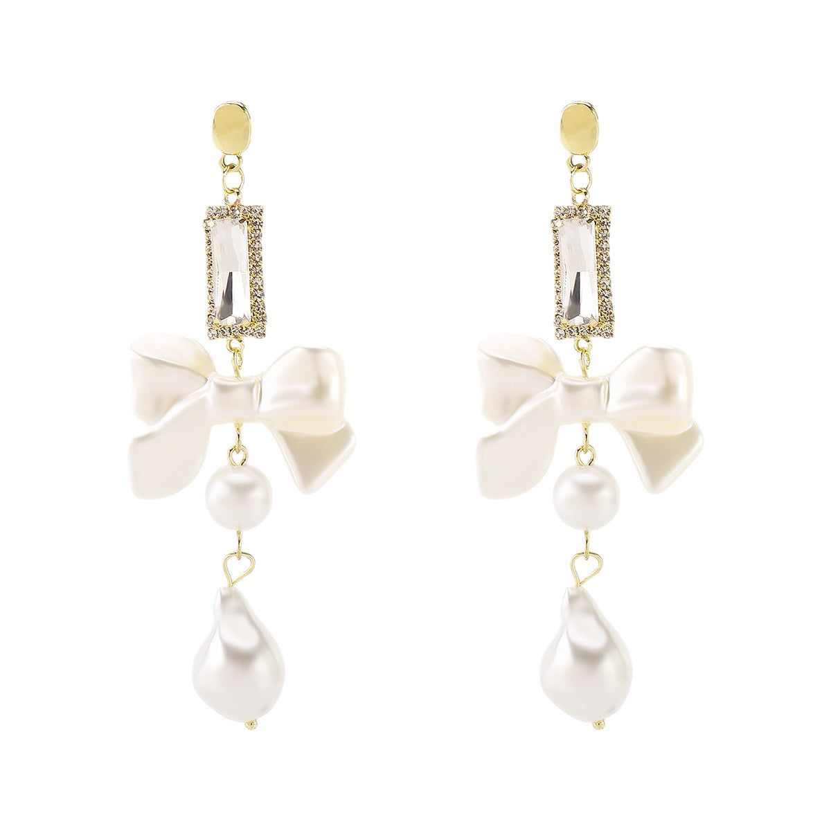 Pendientes Elegantes y Delicados Estilo Perla con Acabado Chapado para Mujer, Diseño Minimalista y Único