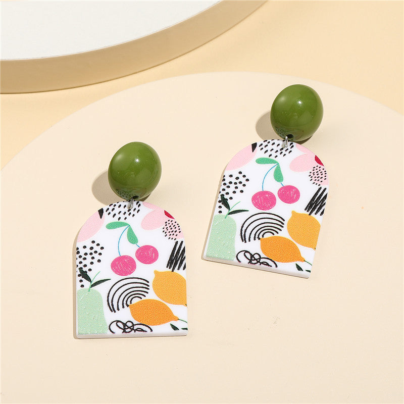 Orecchini a perno in acrilico con grazioso fiore margherita per bambini con perni in argento 925, design a fantasia floreale
