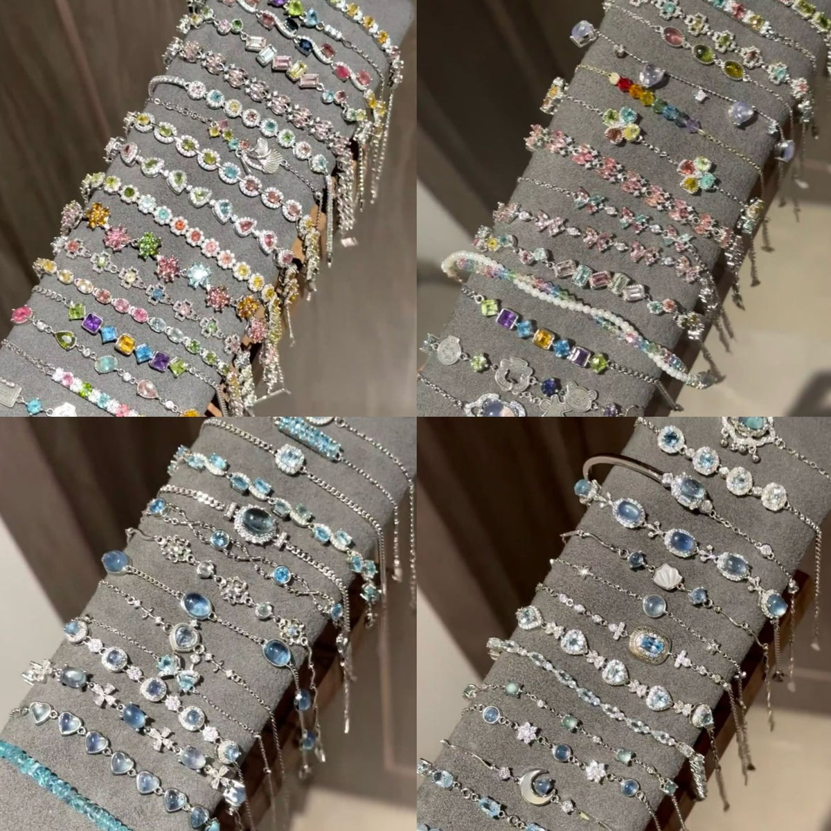 Luxury Elegant Geometric Alloy Plated Bracelet with Cubic Zirconia for Women