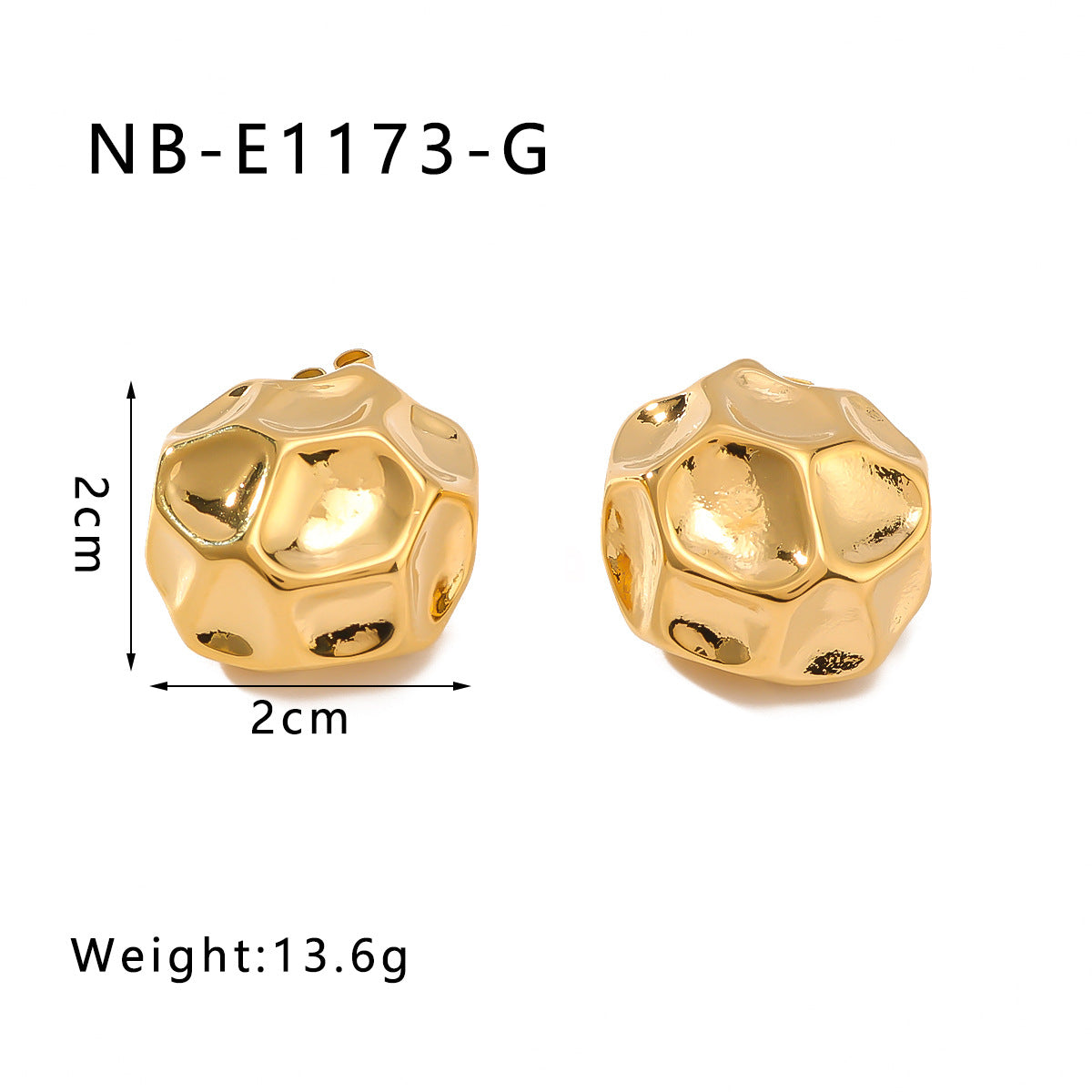 Minimalist Geometric Honeycomb Texture Stainless Steel Polished Hollow Hoop Earrings for Women