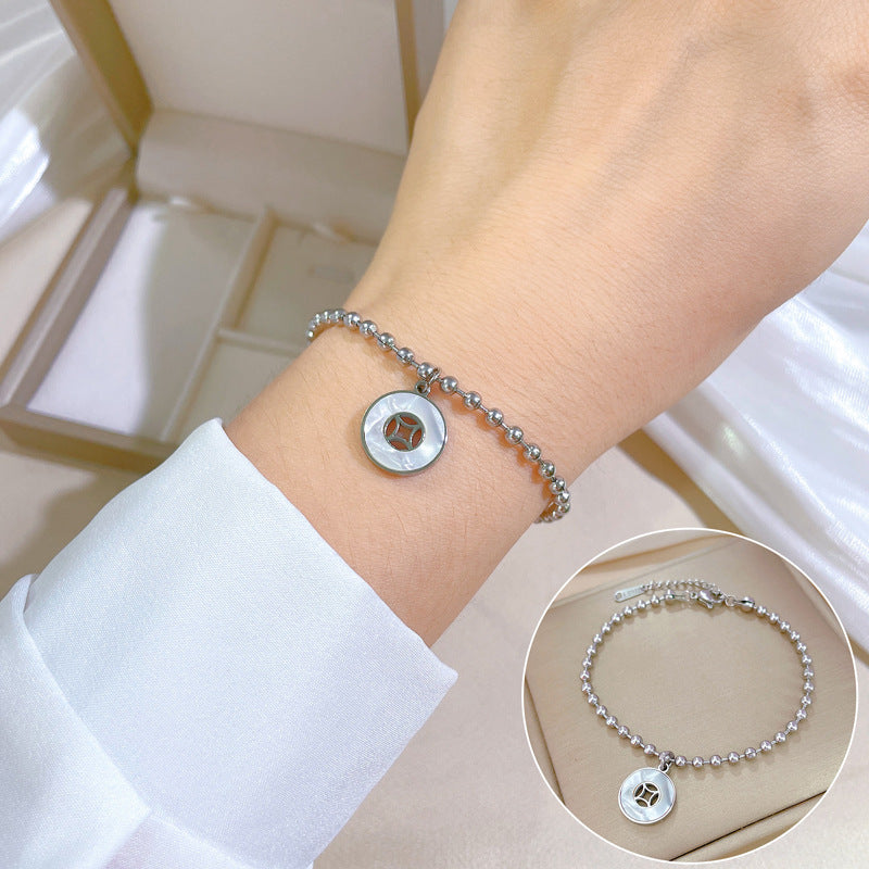 Zodiac Luxury Titanium Steel Gold Plated Bracelet with Cubic Zirconia for Unisex