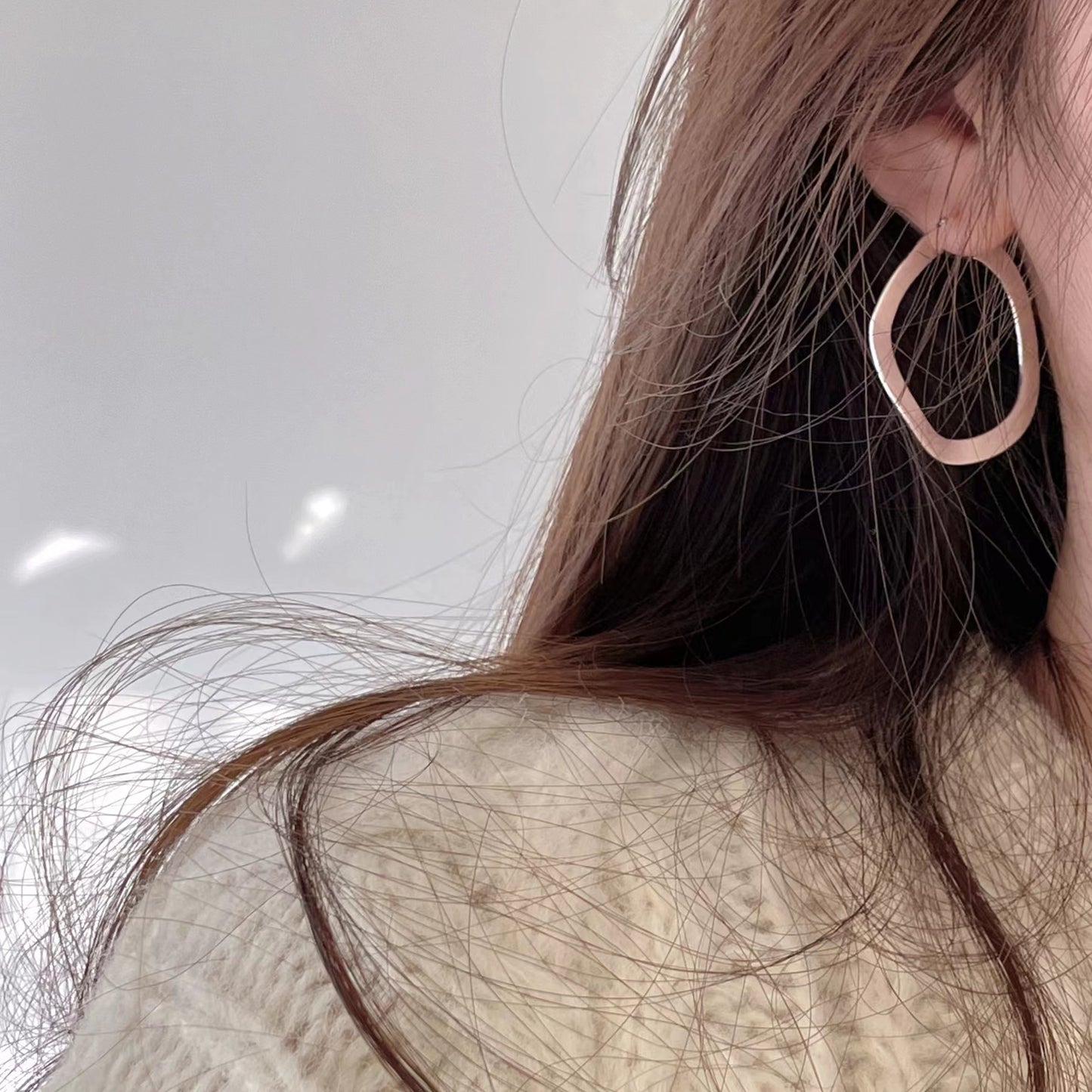Minimalist 925 Sterling Silver Round Hoop Earrings Plated