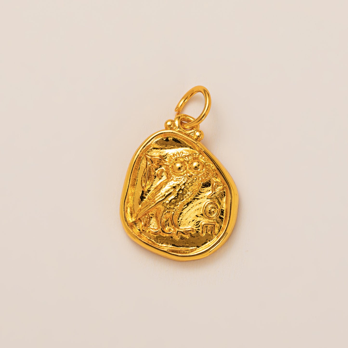 Minimalist 18K Gold Plated Round Square Geometric Brass Pendant Necklace