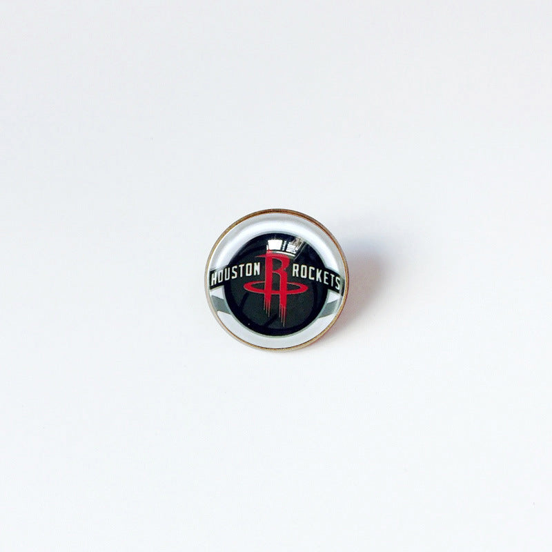 Pin de solapa metálico de equipos de baloncesto retro de la NBA - Insignia con gema vintage - Broche de Kobe Curry - Regalo para fans - Unisex