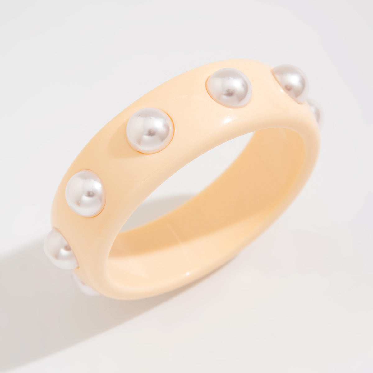 Sweet Irregular Faux Pearl Resin Plated Bracelet Set