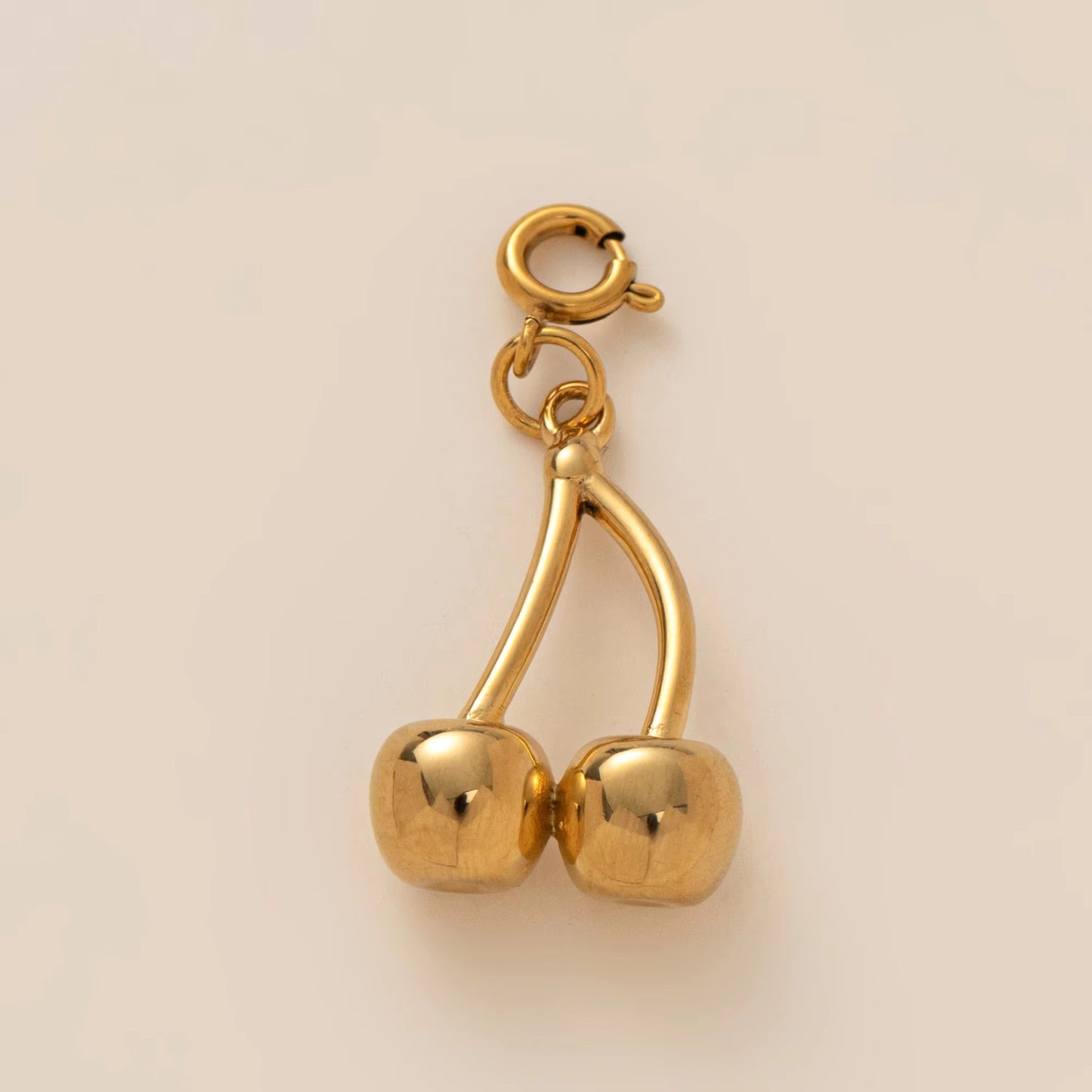 Vintage 18K Gold Plated Stainless Steel Geometric Floral Charm Bar