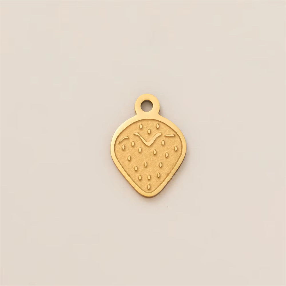 Vintage 18K Gold Plated Titanium Steel Cross Geometric Charm Bar