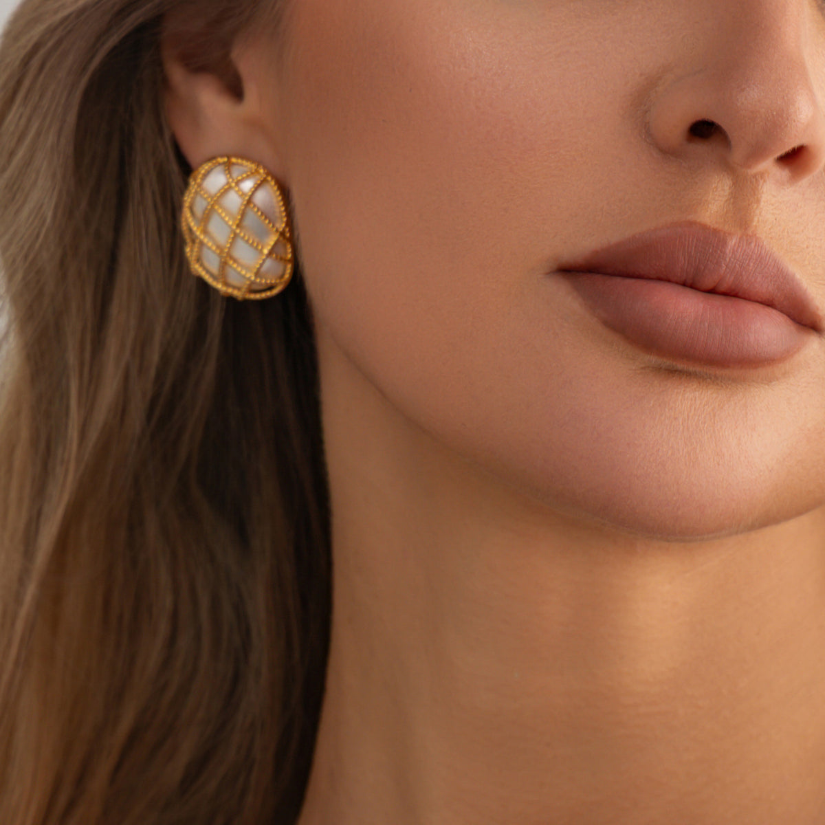 Elegant Geometric Oval Plated Zinc Alloy Earrings for Women