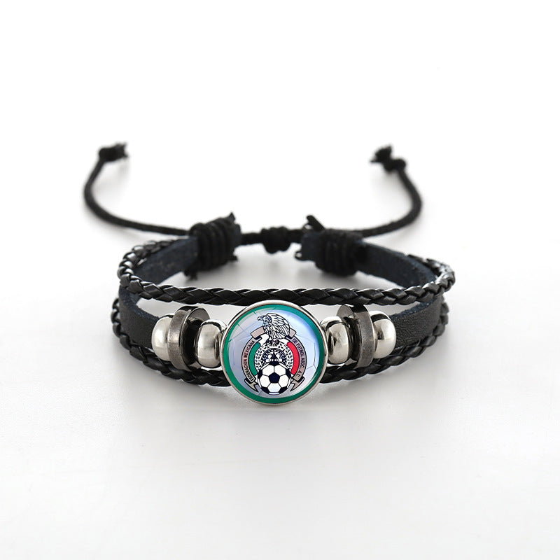 Unisex Leather Bracelet Fashion Casual Woven Bangle